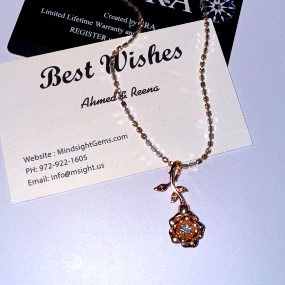 14k Rose Gold Vermeil Flower Urn GRA Certified | Cremation Necklace for Ashes